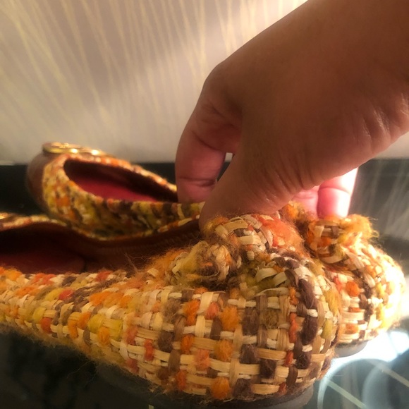 Tory Burch Serena Tweed and Leather Ballet Flats - Picture 7 of 10